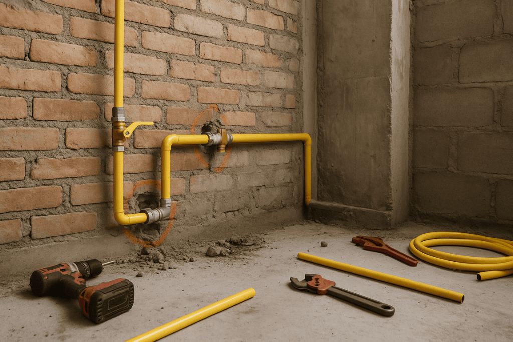 proceso de instalación de gas para reformas y nuevas obras