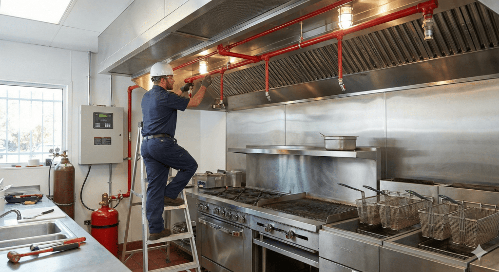 instalación de equipos extinción incendios campanas industriales Madrid