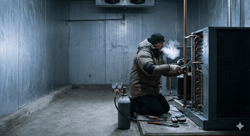 instalación de sistema de gas refrigerante